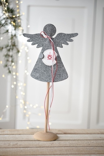 felt angel with wooden stick