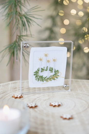 Stickdatei -Adventskranz- für die Maschinenstickerei