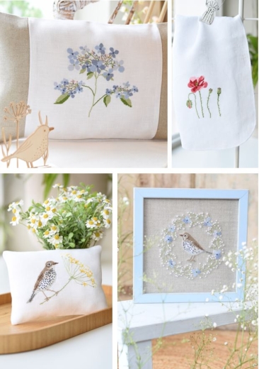 Stickdateien-Paket -Florales Summer I- für die Maschinenstickerei
